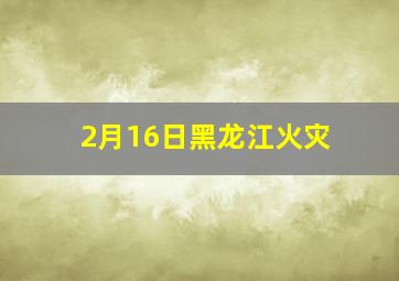 2月16日黑龙江火灾