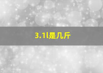 3.1l是几斤