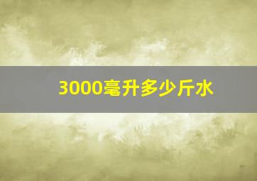 3000毫升多少斤水