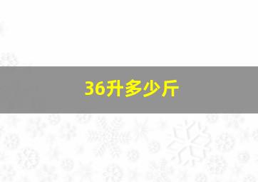 36升多少斤