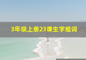 3年级上册23课生字组词