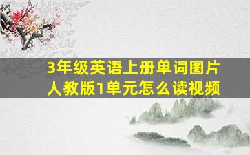 3年级英语上册单词图片人教版1单元怎么读视频