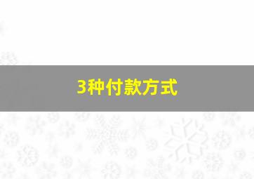 3种付款方式