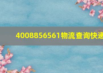 4008856561物流查询快递