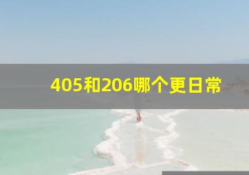 405和206哪个更日常