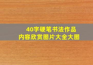 40字硬笔书法作品内容欣赏图片大全大图