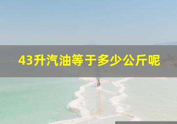 43升汽油等于多少公斤呢