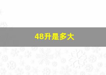 48升是多大