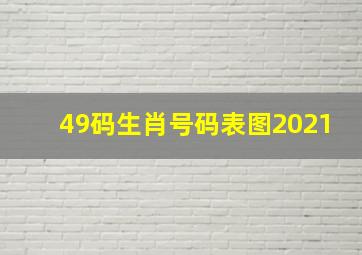 49码生肖号码表图2021