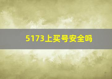 5173上买号安全吗