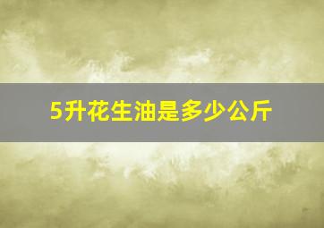 5升花生油是多少公斤