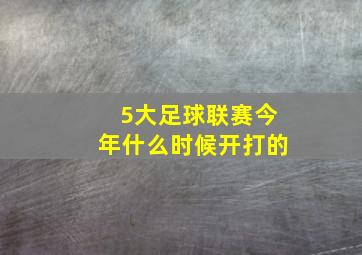 5大足球联赛今年什么时候开打的