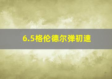 6.5格伦德尔弹初速