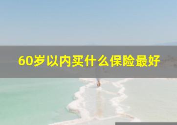 60岁以内买什么保险最好