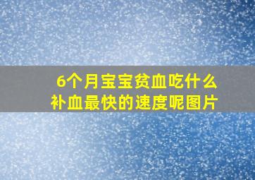 6个月宝宝贫血吃什么补血最快的速度呢图片