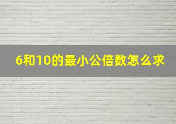 6和10的最小公倍数怎么求