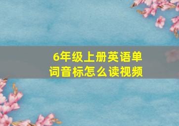 6年级上册英语单词音标怎么读视频