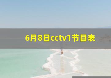 6月8日cctv1节目表