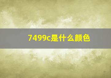 7499c是什么颜色