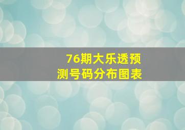 76期大乐透预测号码分布图表