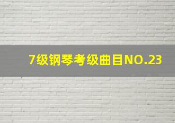 7级钢琴考级曲目NO.23