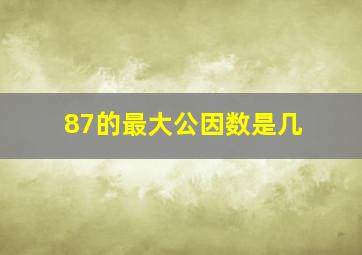 87的最大公因数是几