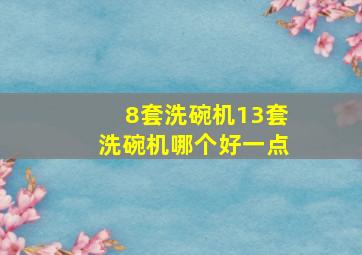 8套洗碗机13套洗碗机哪个好一点