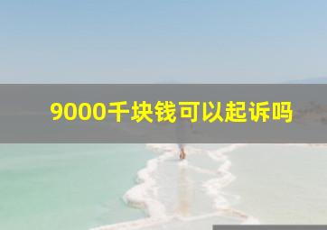 9000千块钱可以起诉吗