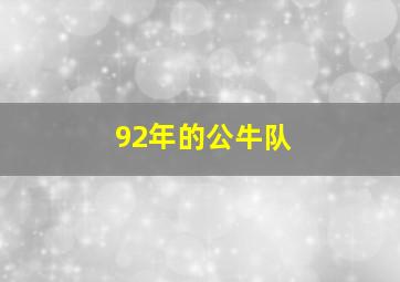 92年的公牛队