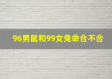 96男鼠和99女兔命合不合