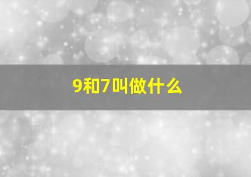 9和7叫做什么