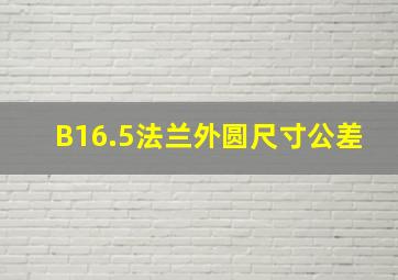 B16.5法兰外圆尺寸公差