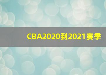 CBA2020到2021赛季