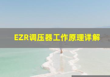 EZR调压器工作原理详解