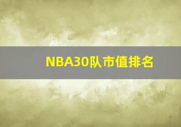 NBA30队市值排名