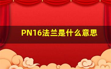 PN16法兰是什么意思