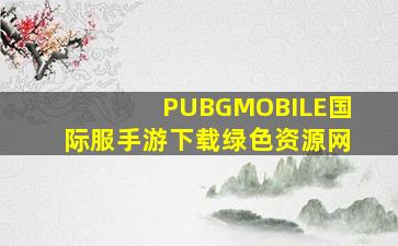 PUBGMOBILE国际服手游下载绿色资源网