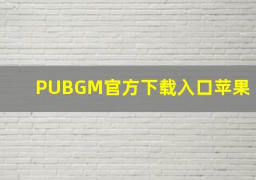 PUBGM官方下载入口苹果