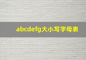 abcdefg大小写字母表