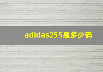 adidas255是多少码