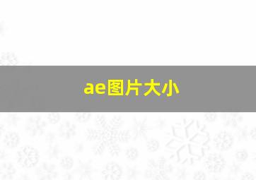 ae图片大小