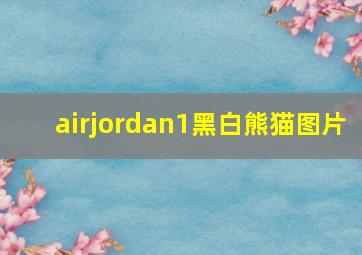 airjordan1黑白熊猫图片