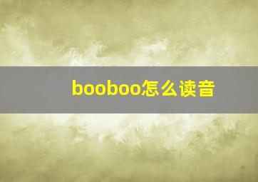 booboo怎么读音