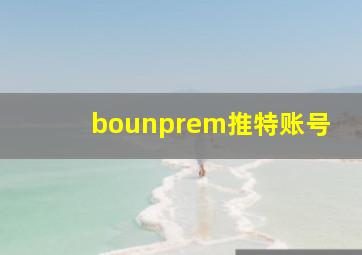 bounprem推特账号