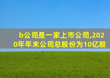 b公司是一家上市公司,2020年年末公司总股份为10亿股