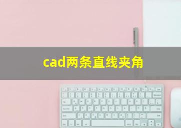 cad两条直线夹角