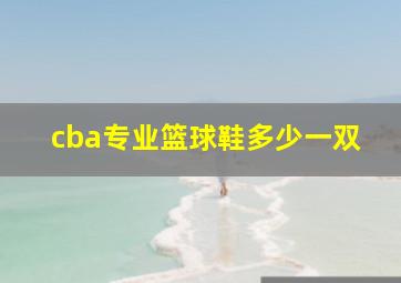 cba专业篮球鞋多少一双