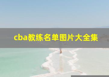 cba教练名单图片大全集