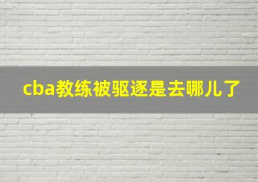 cba教练被驱逐是去哪儿了