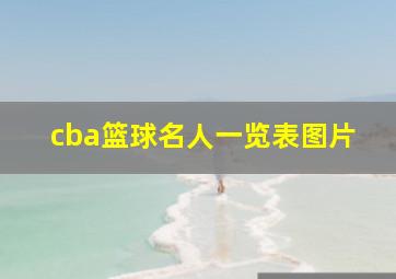 cba篮球名人一览表图片